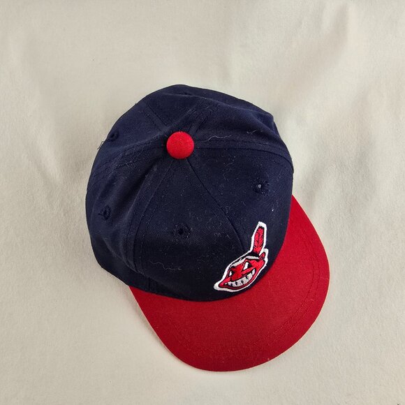 Cleveland Indians Chief Wahoo Infant Baseball Hat Navy Red Outdoor Cap Company - Picture 3 of 8
